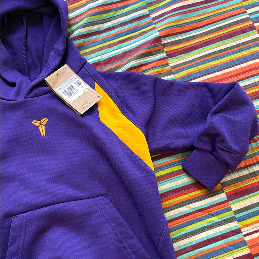 Nike Kobe Kids Purple and Yellow Hoodie size extra small new tags - Picture 4 of 16